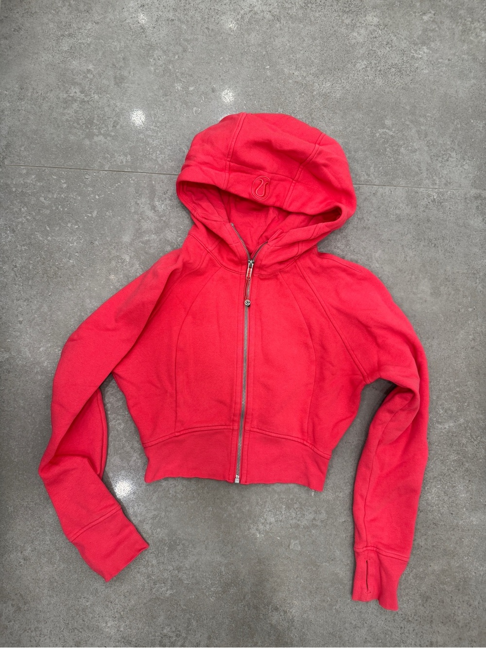 Lululemon hooded cropped zip scuba sweatshirt